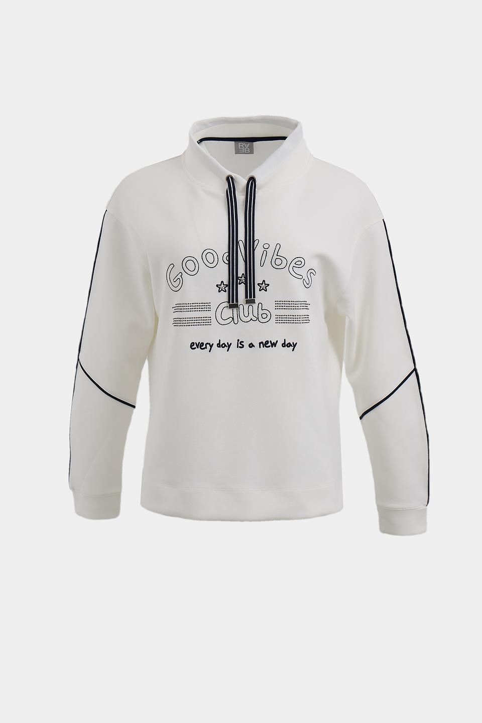 Пуловер Rabe collection белый с принтом