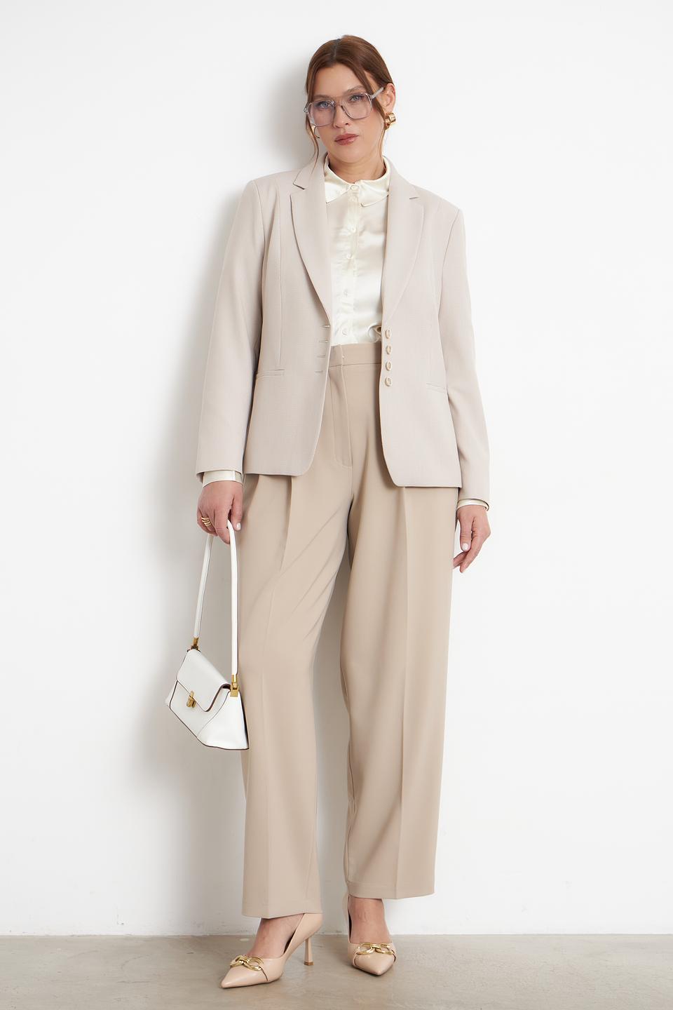 Брюки Cambio палаццо бежевые