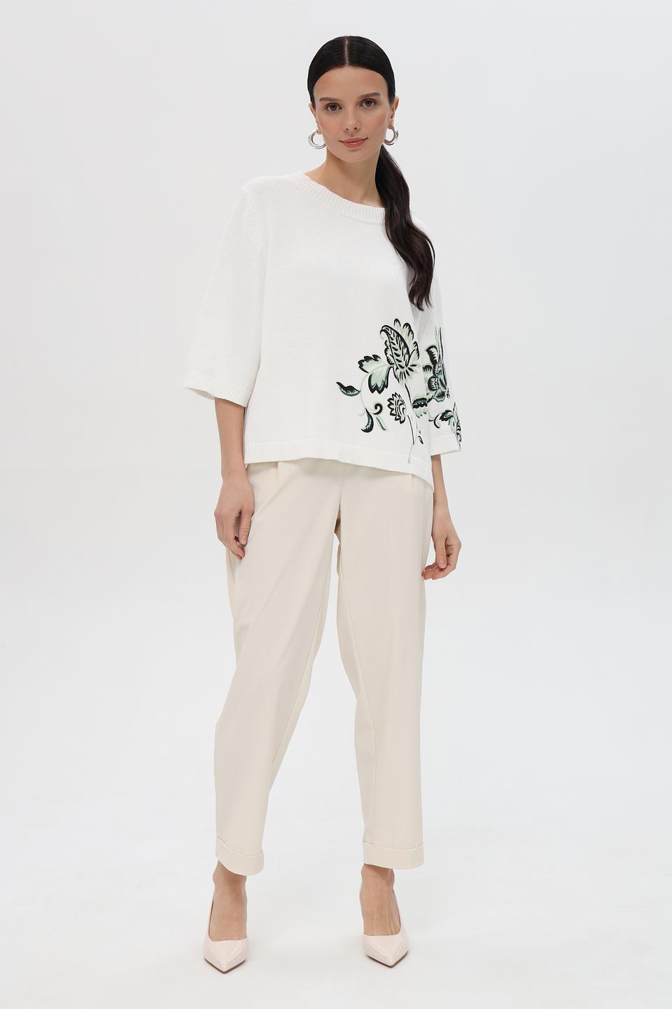 Пуловер Pezzo с цветочным принтом