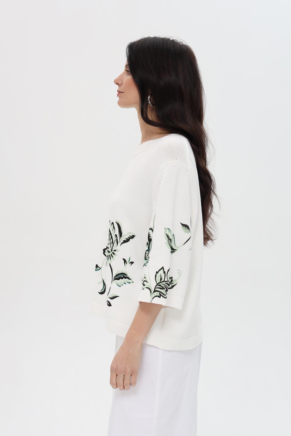 Пуловер Pezzo с цветочным принтом