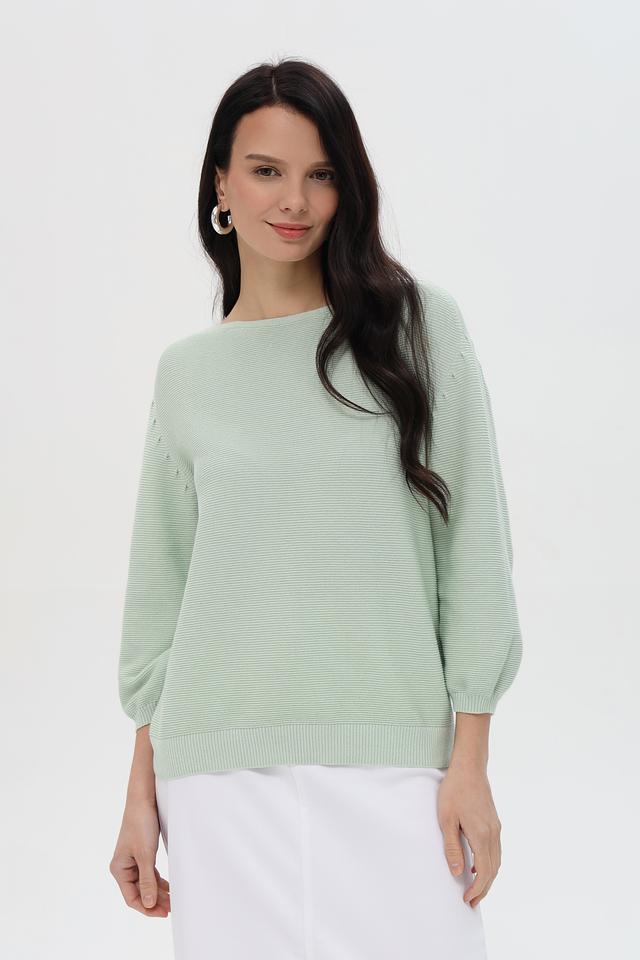 Пуловер Pezzo мятный с рукавом 3/4