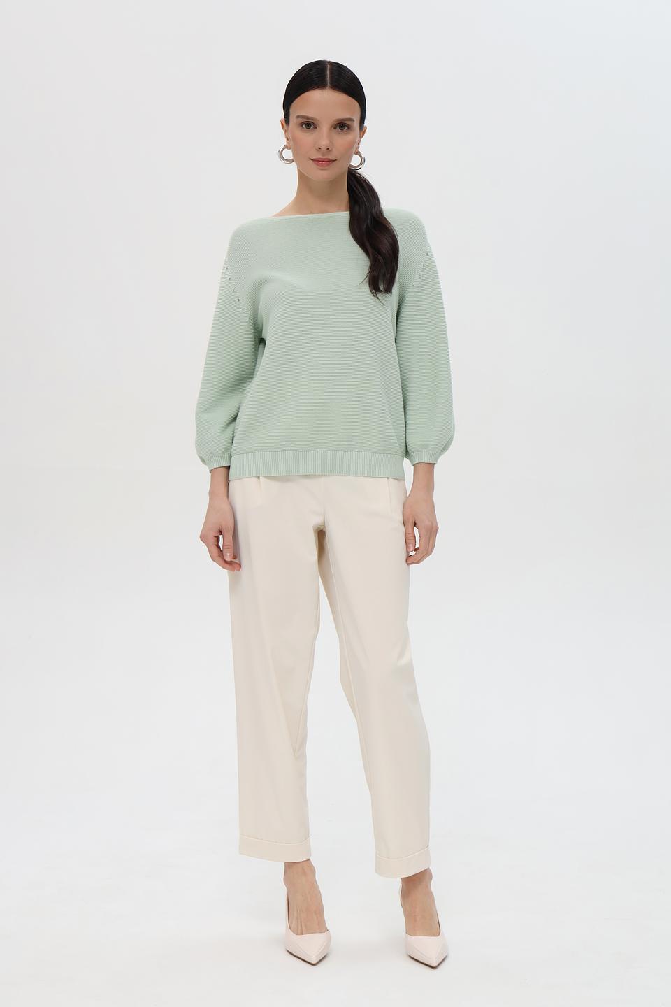 Пуловер Pezzo мятный с рукавом 3/4