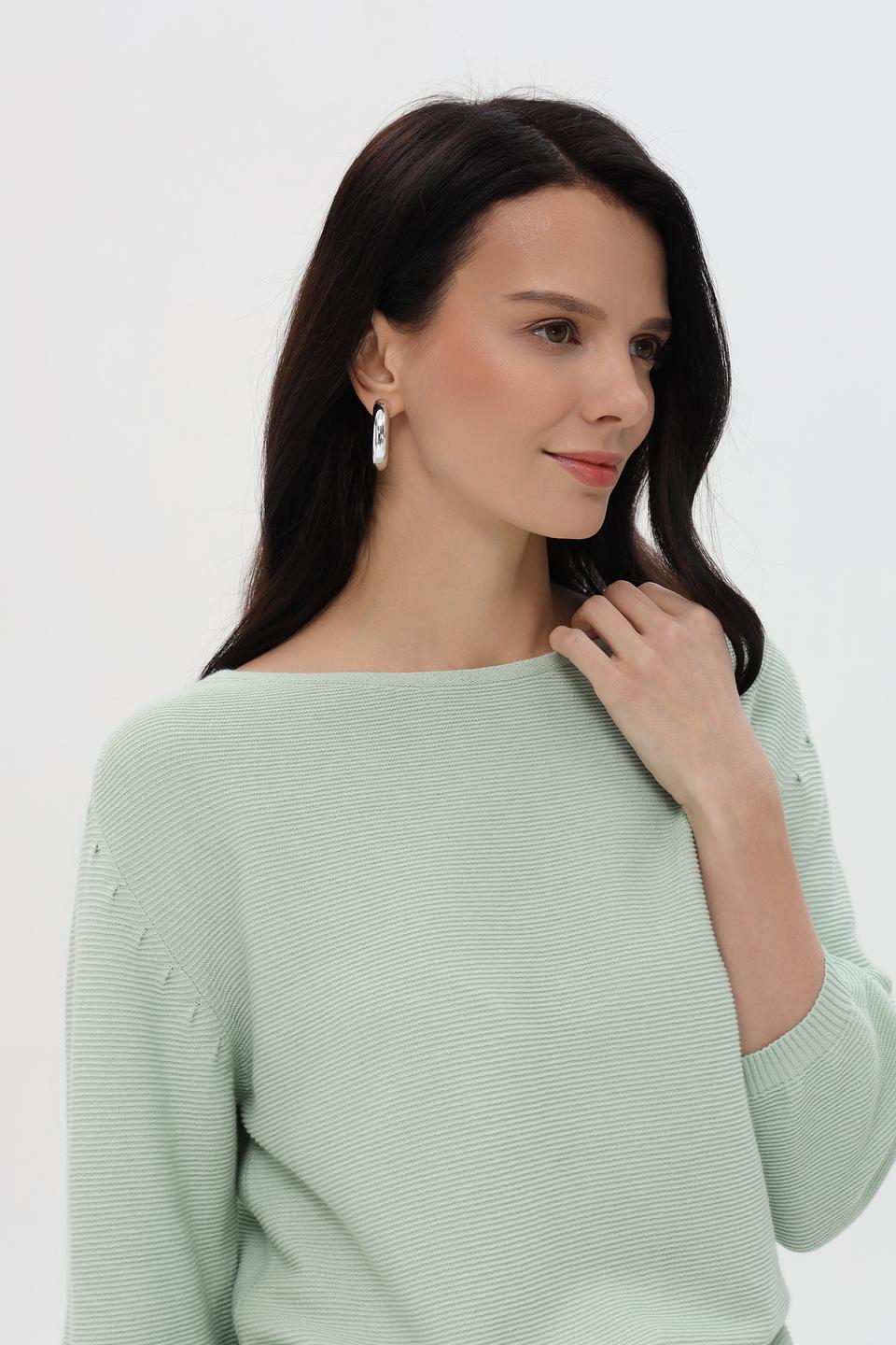 Пуловер Pezzo мятный с рукавом 3/4