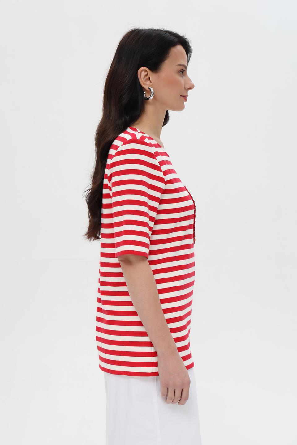 Футболка Pezzo в полоску с перцем