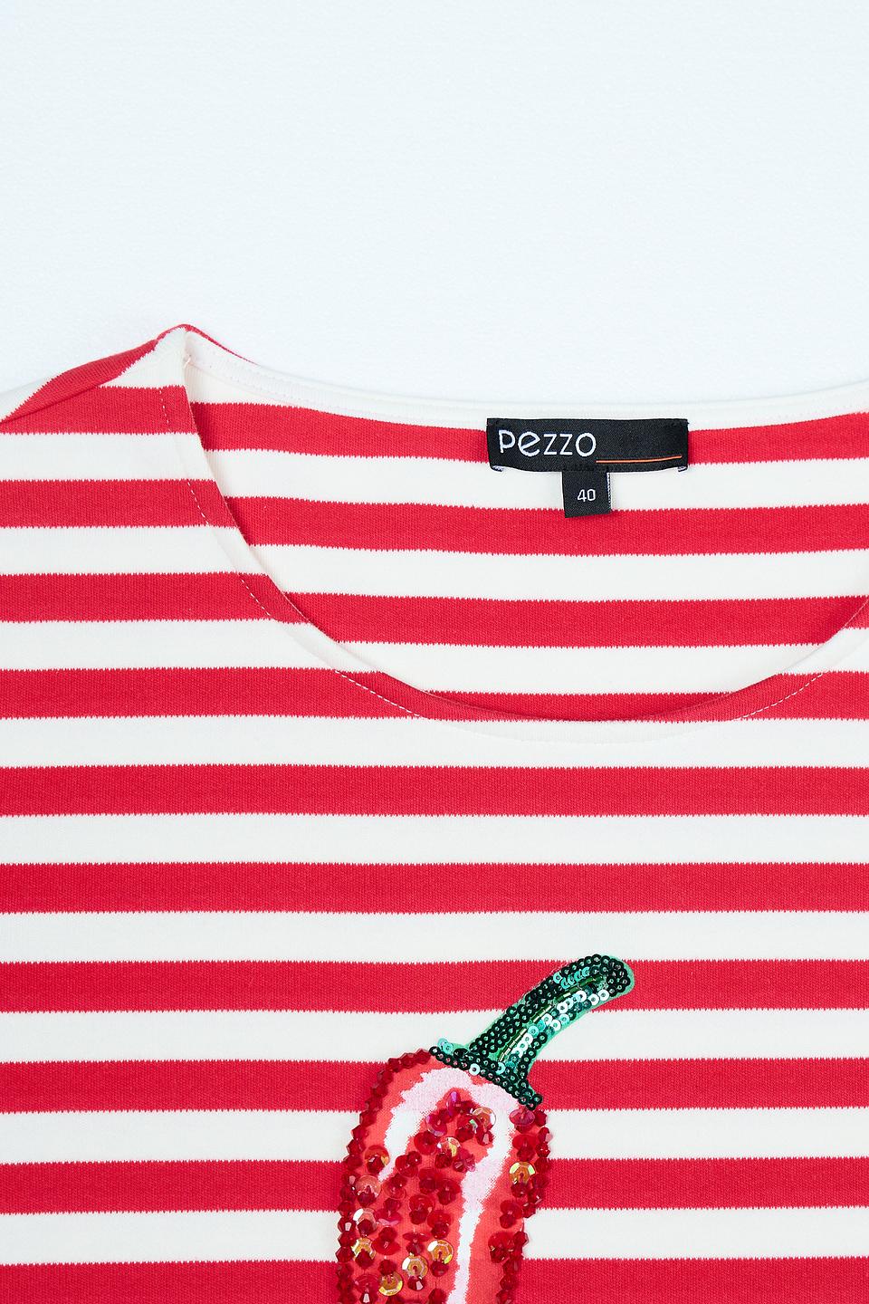 Футболка Pezzo в полоску с перцем
