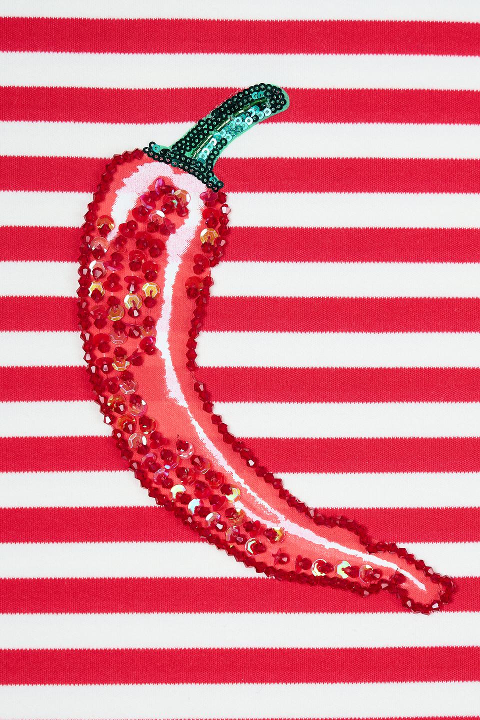 Футболка Pezzo в полоску с перцем