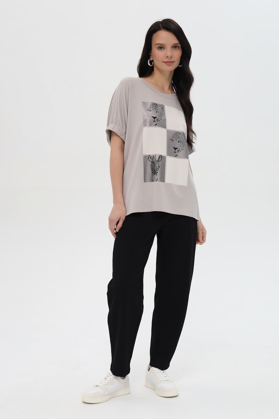 Футболка Pezzo с принтом серый