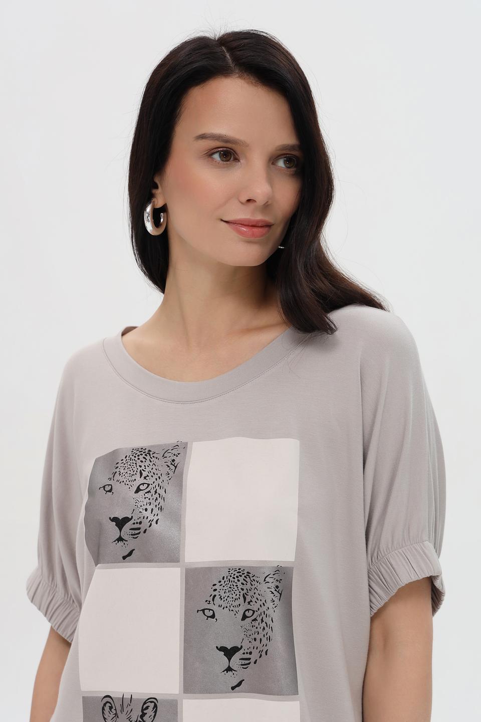 Футболка Pezzo с принтом серый