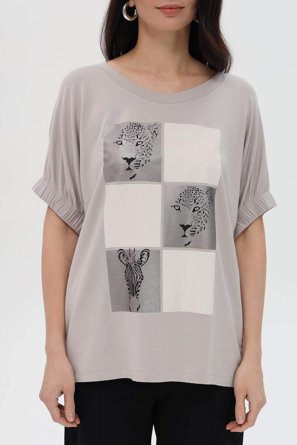 Футболка Pezzo с принтом серый