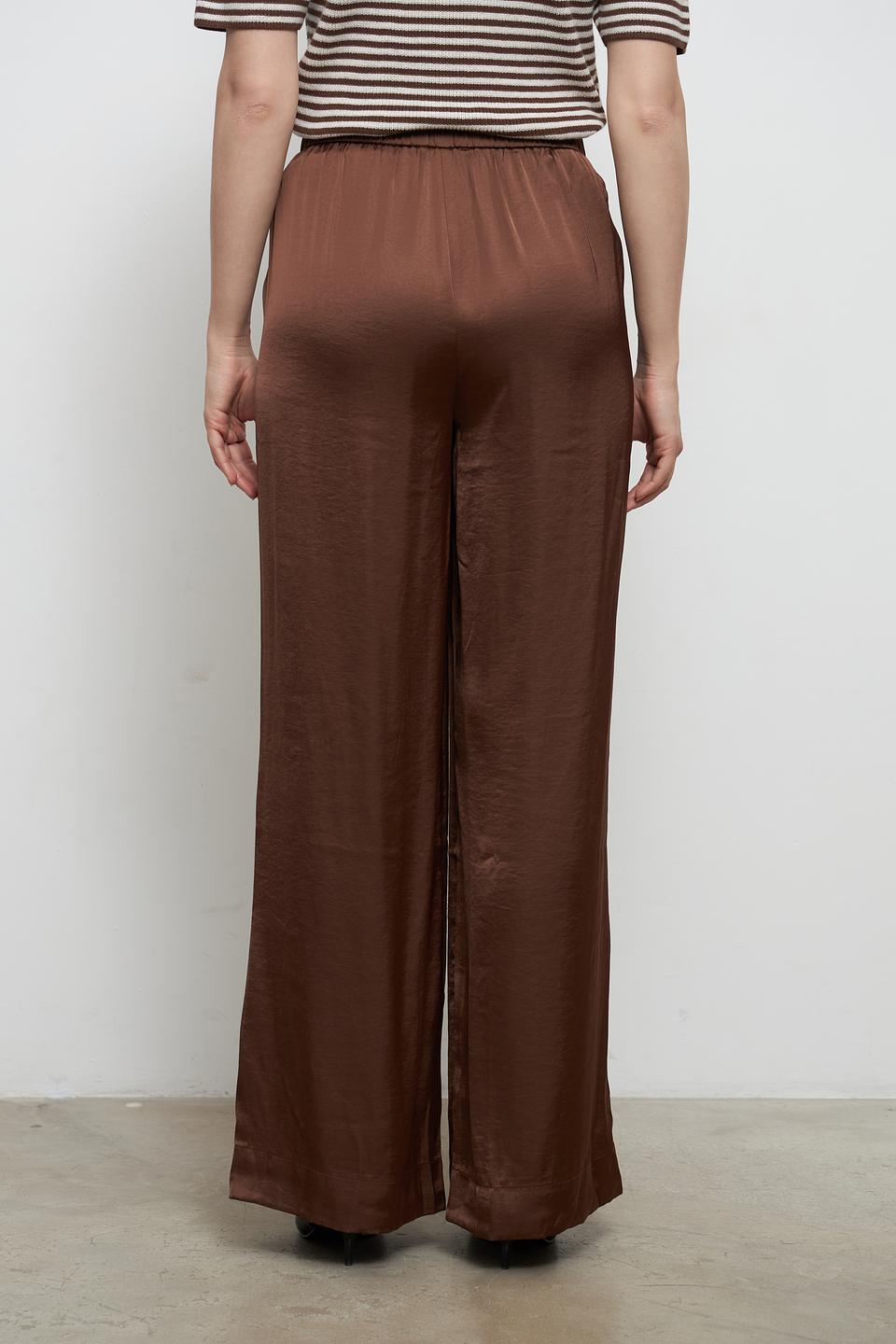 Брюки палаццо Oui коричневые