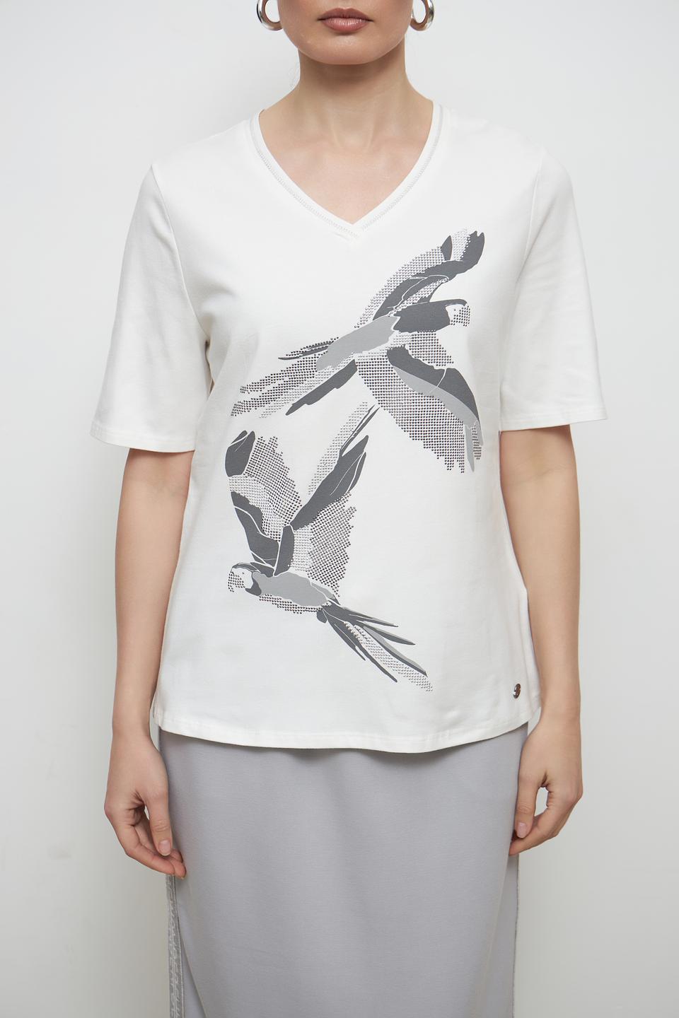 Футболка Lebek с принтом птиц