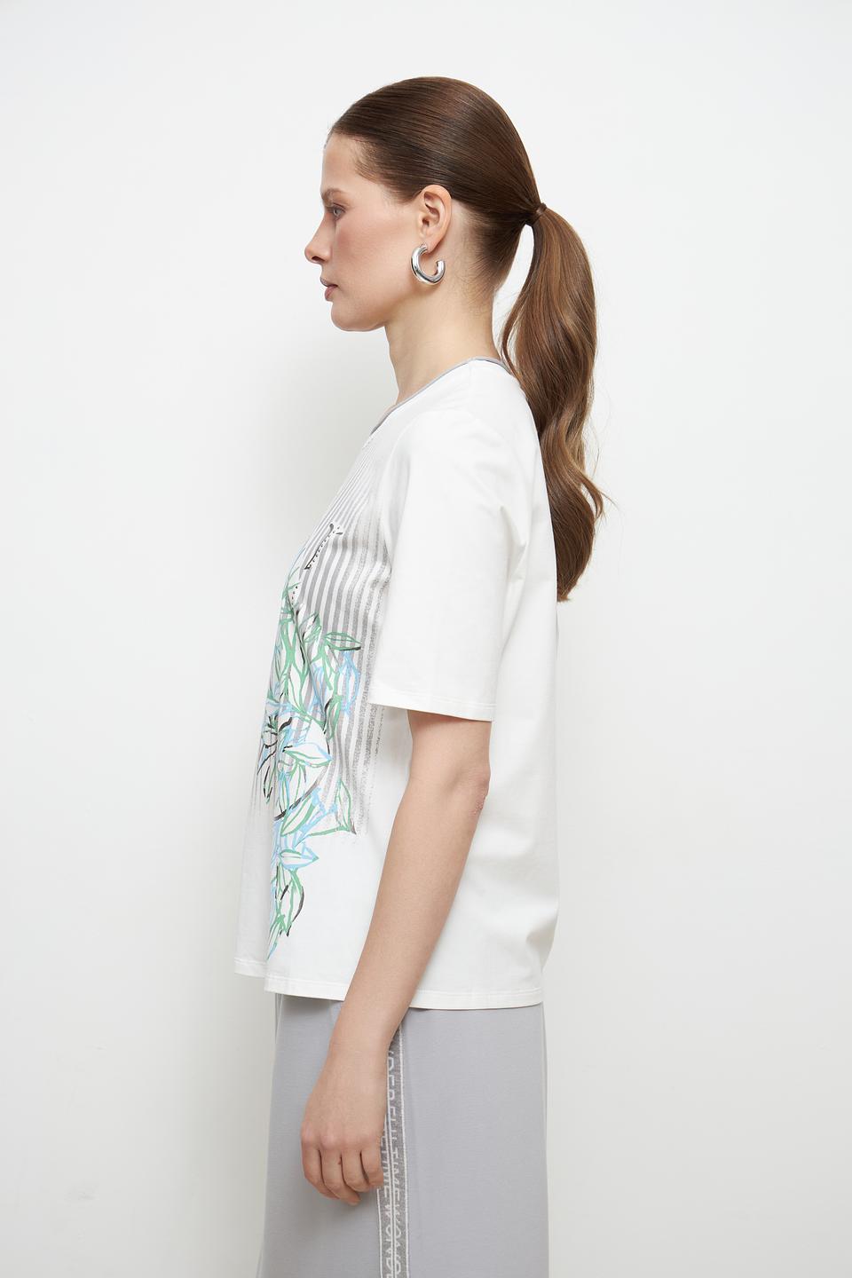 Футболка Lebek с цветочным принтом