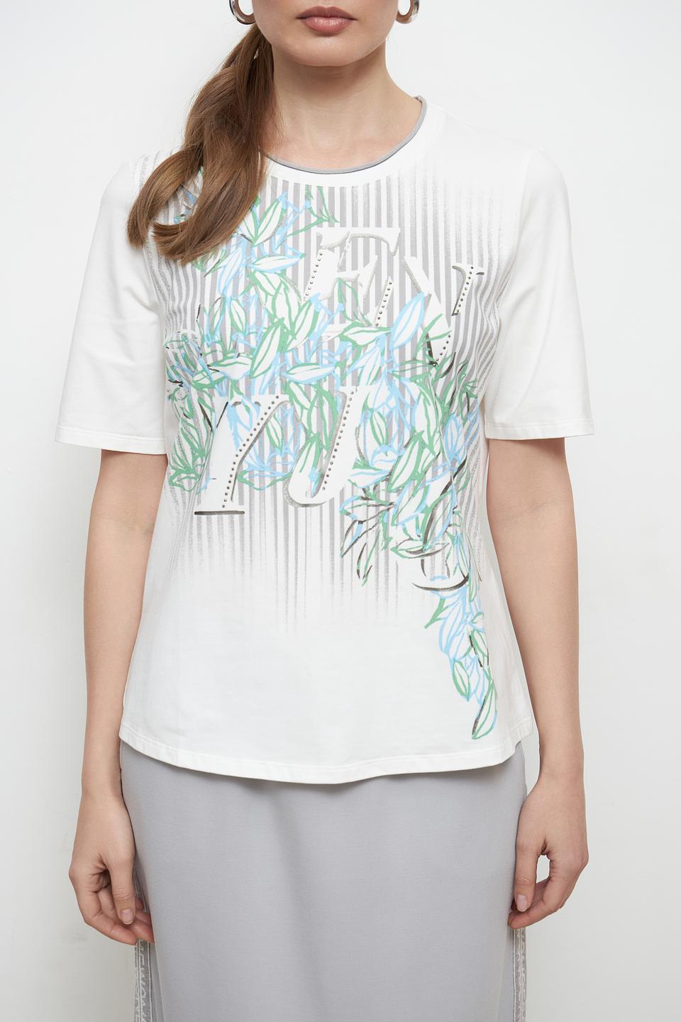 Футболка Lebek с цветочным принтом