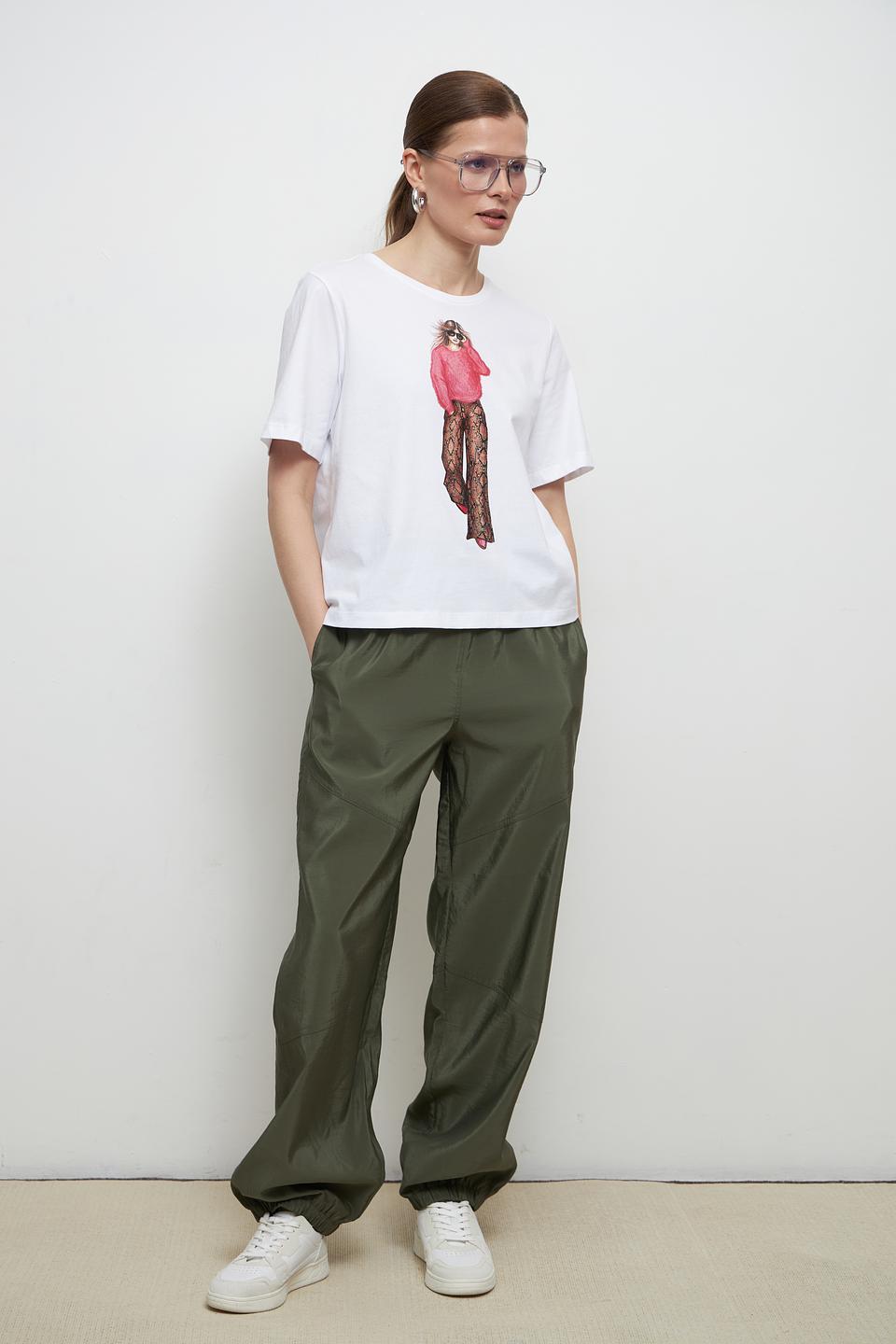 Футболка Lecomte с принтом