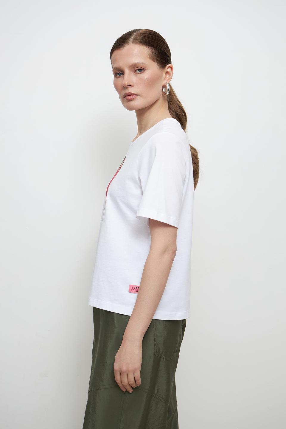 Футболка Lecomte с принтом