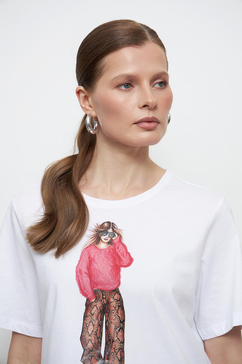 Футболка Lecomte с принтом