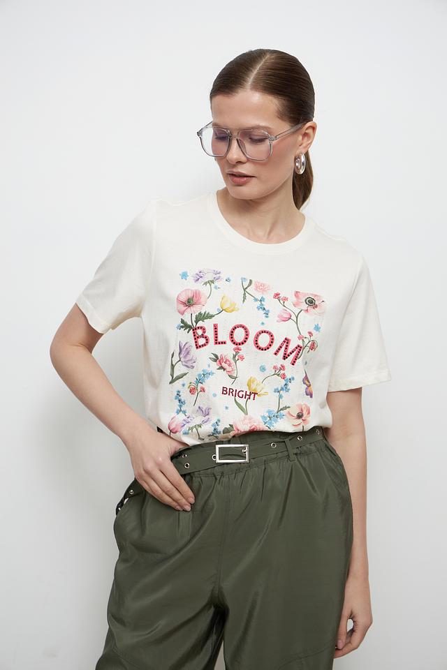 Футболка Oui с цветочным принтом