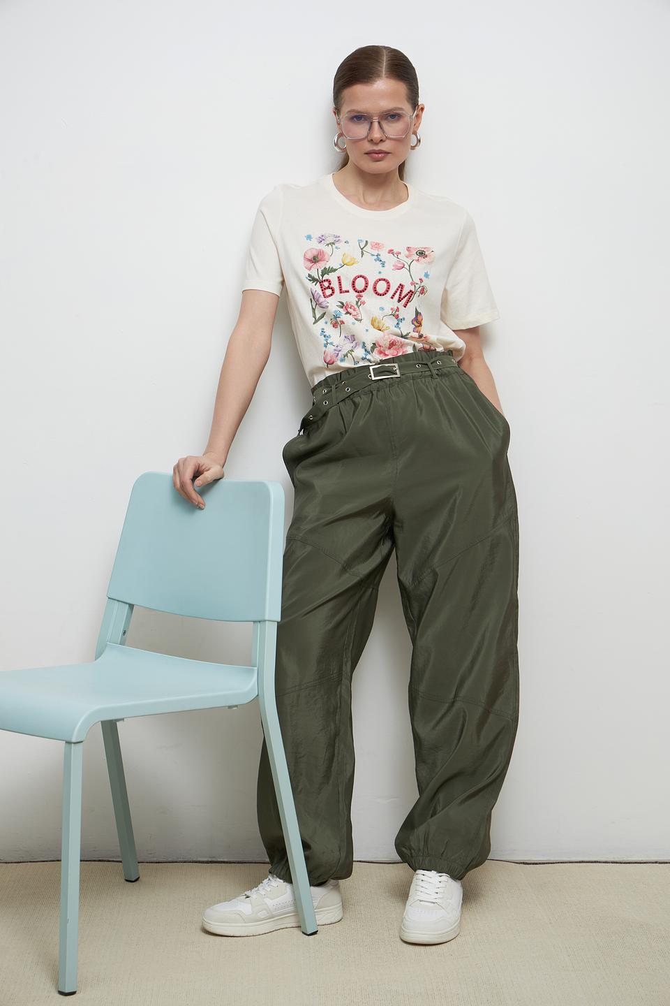 Футболка Oui с цветочным принтом