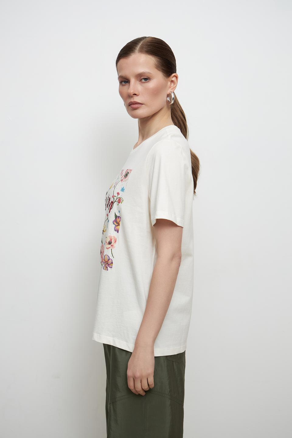Футболка Oui с цветочным принтом