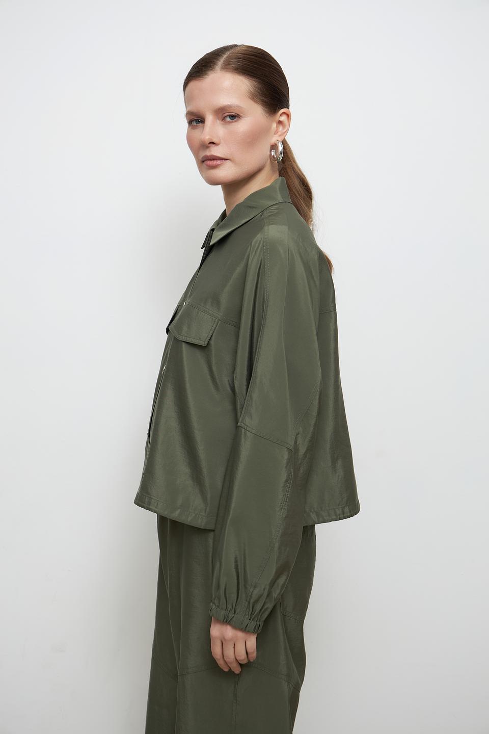 Жакет Oui хаки с карманами