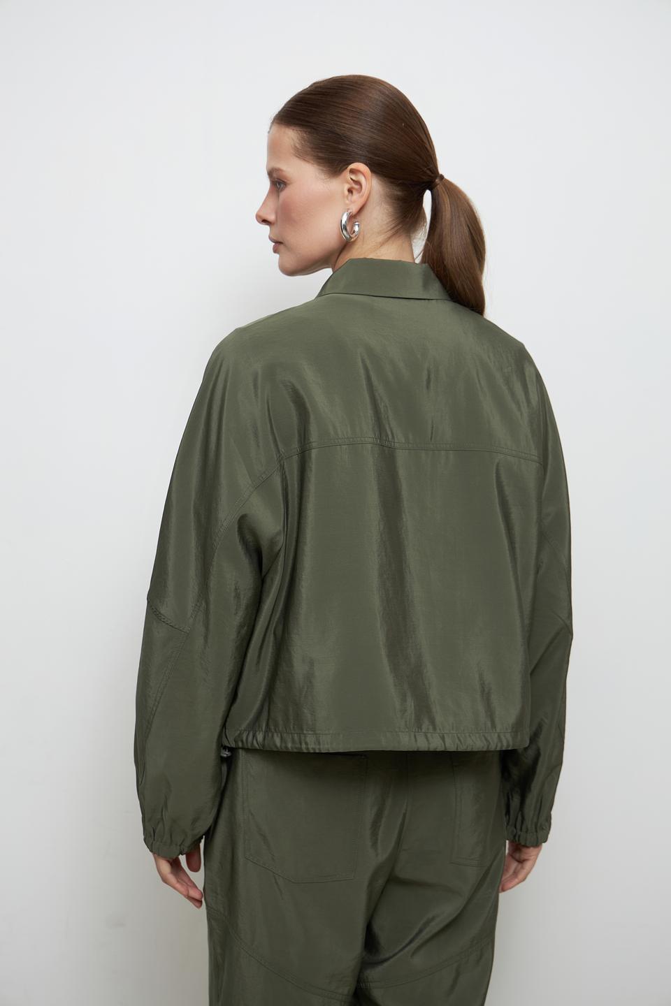 Жакет Oui хаки с карманами