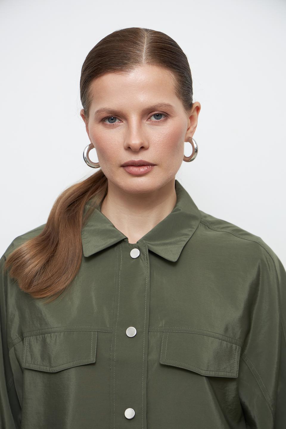 Жакет Oui хаки с карманами