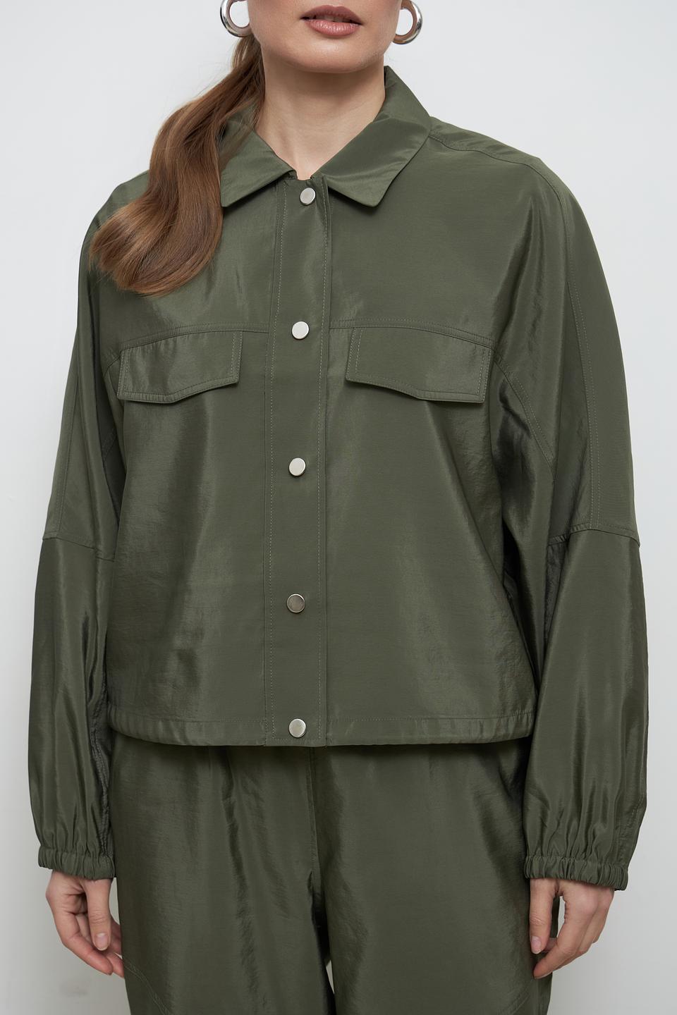 Жакет Oui хаки с карманами