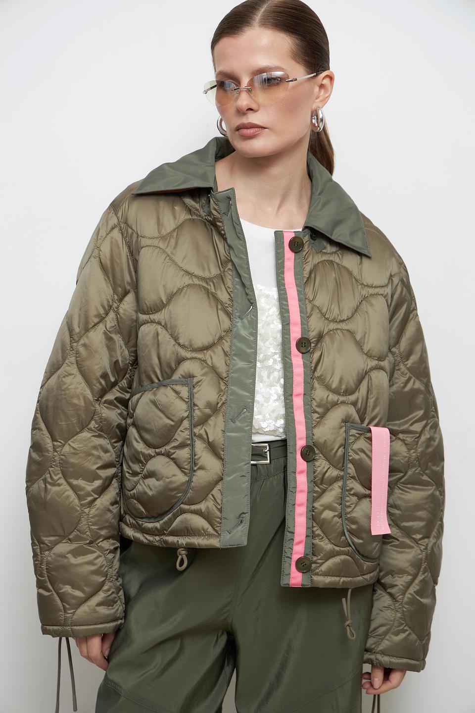 Куртка Oui стеганая хаки