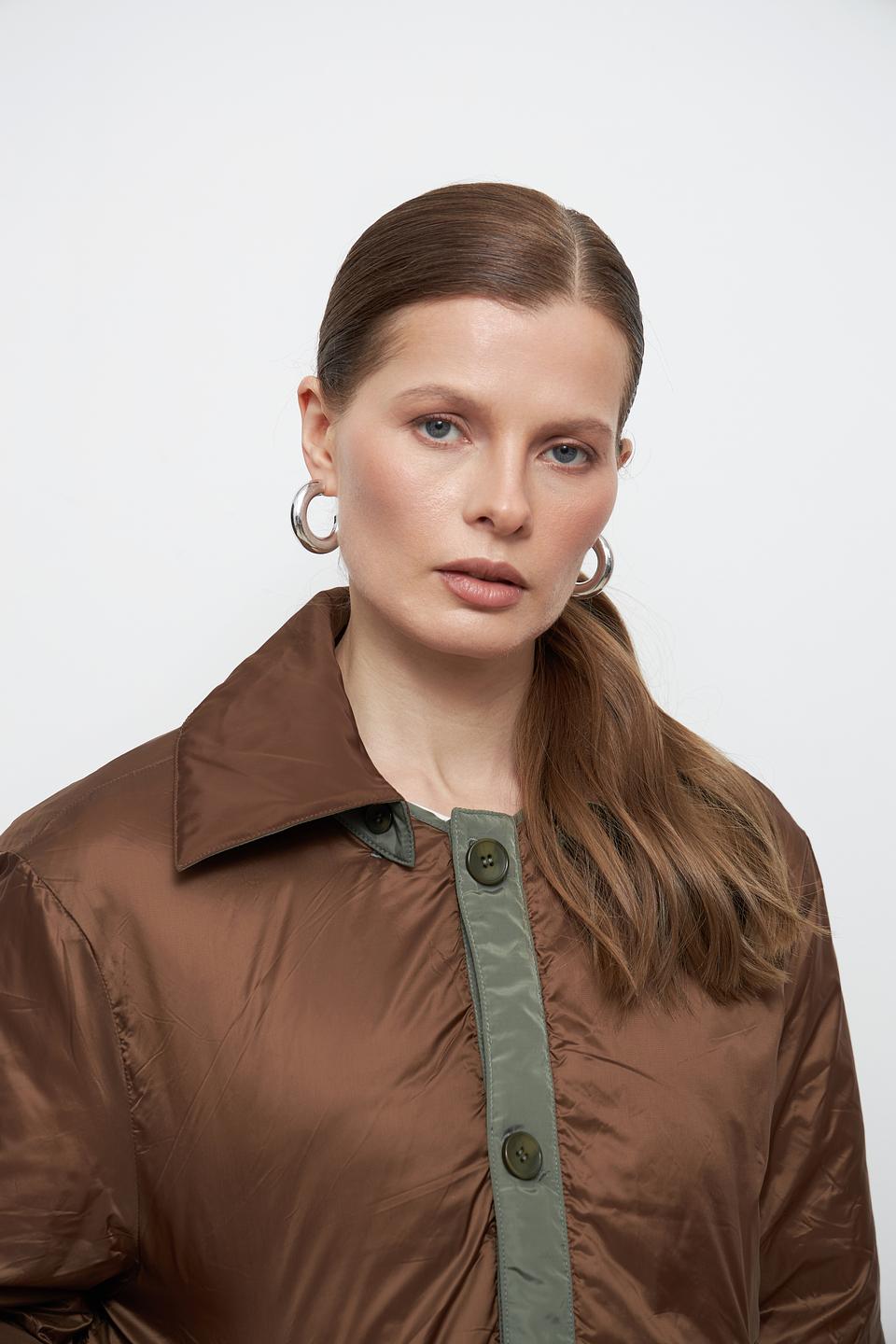 Куртка Oui стеганая хаки