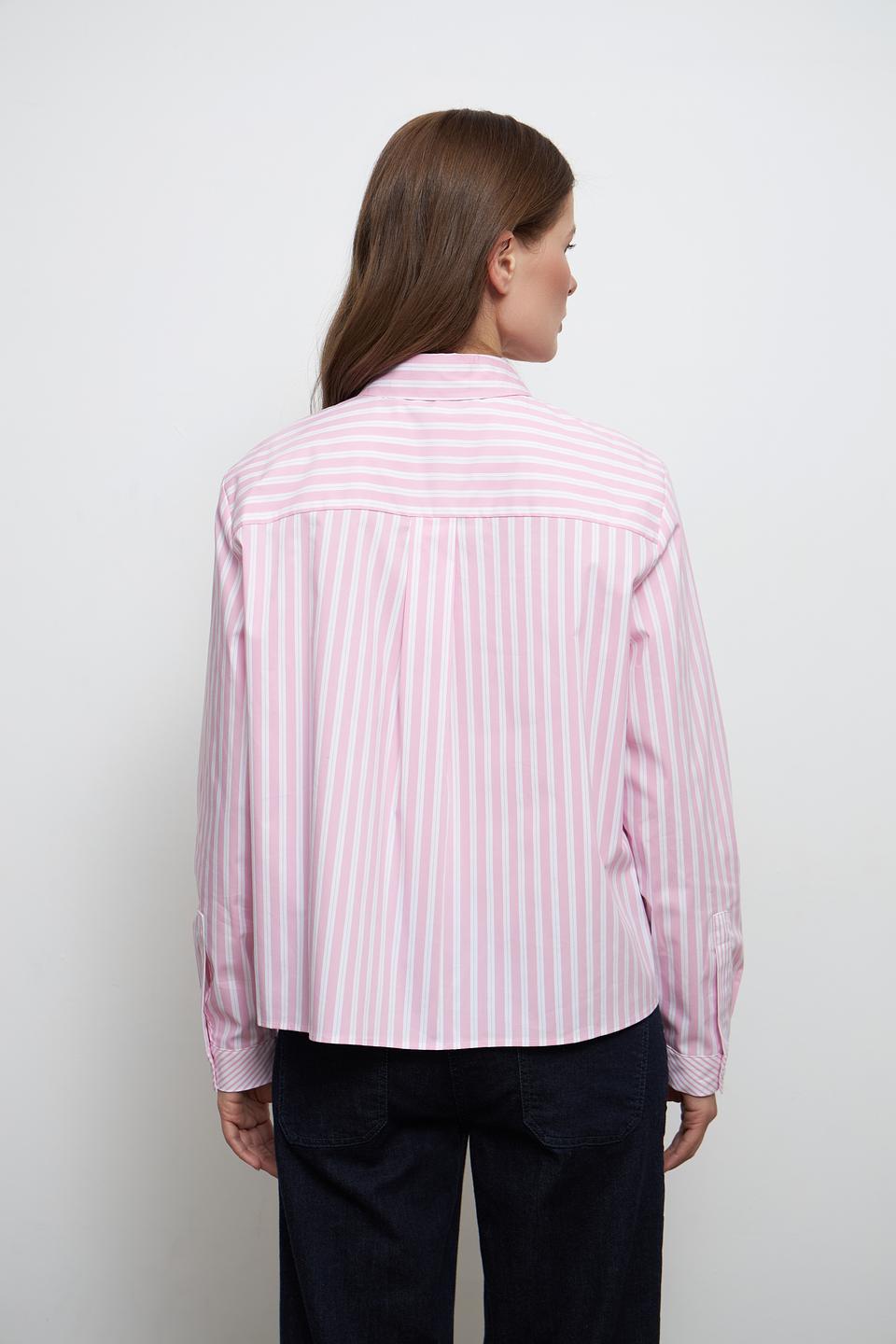 Блуза MORE and MORE в розовую полоску