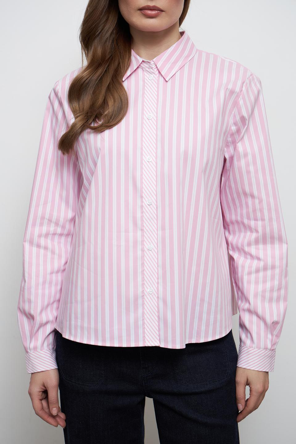 Блуза MORE and MORE в розовую полоску