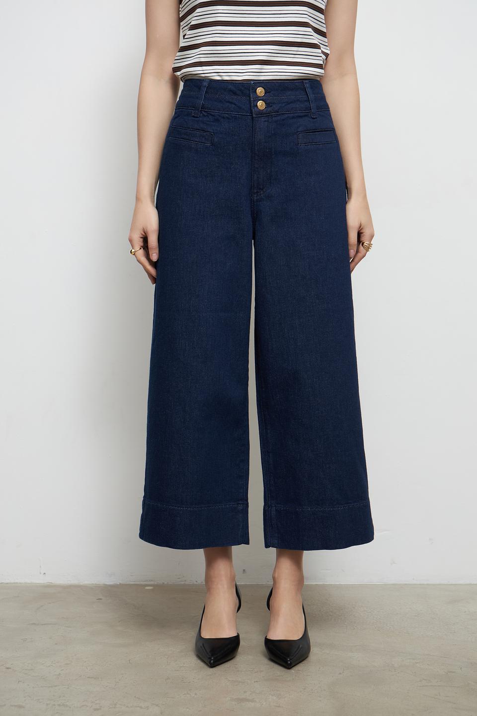 Брюки палаццо MORE and MORE синие