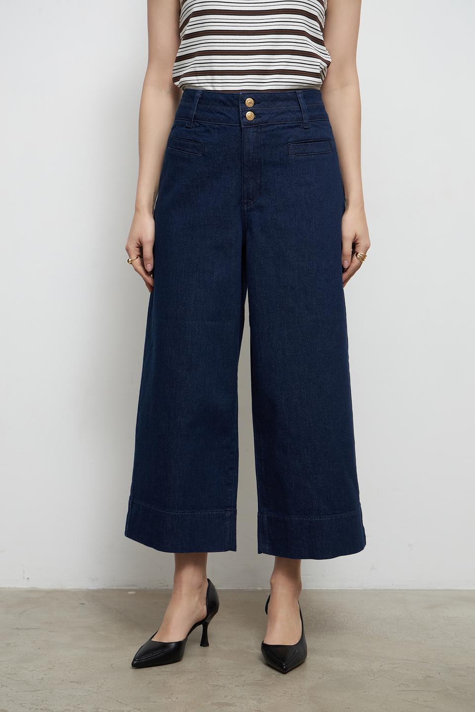 Брюки палаццо MORE and MORE синие