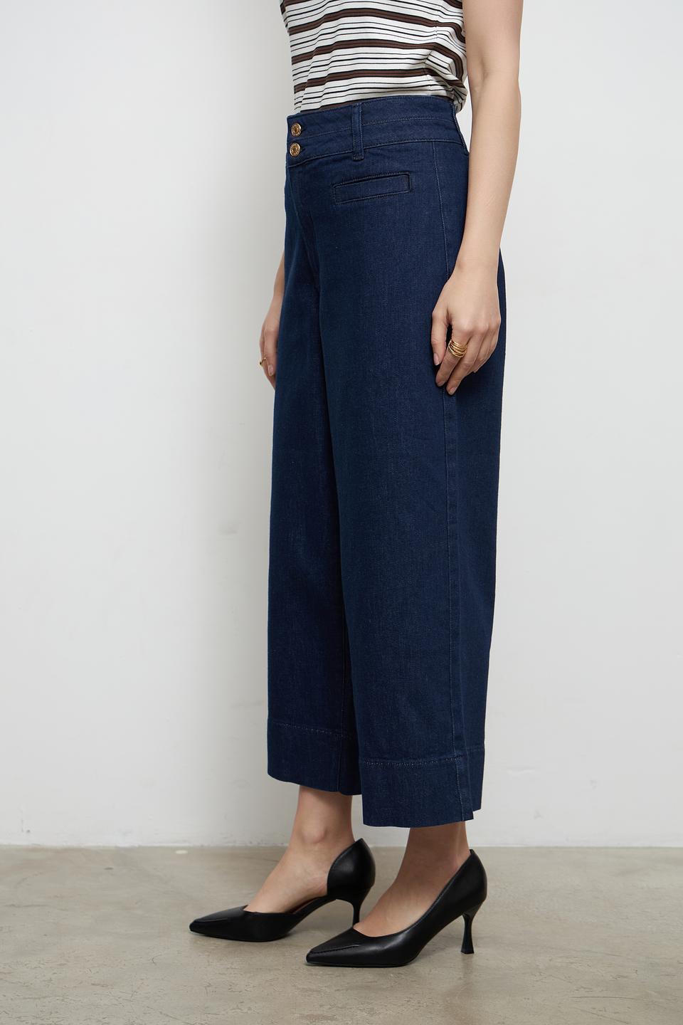 Брюки палаццо MORE and MORE синие