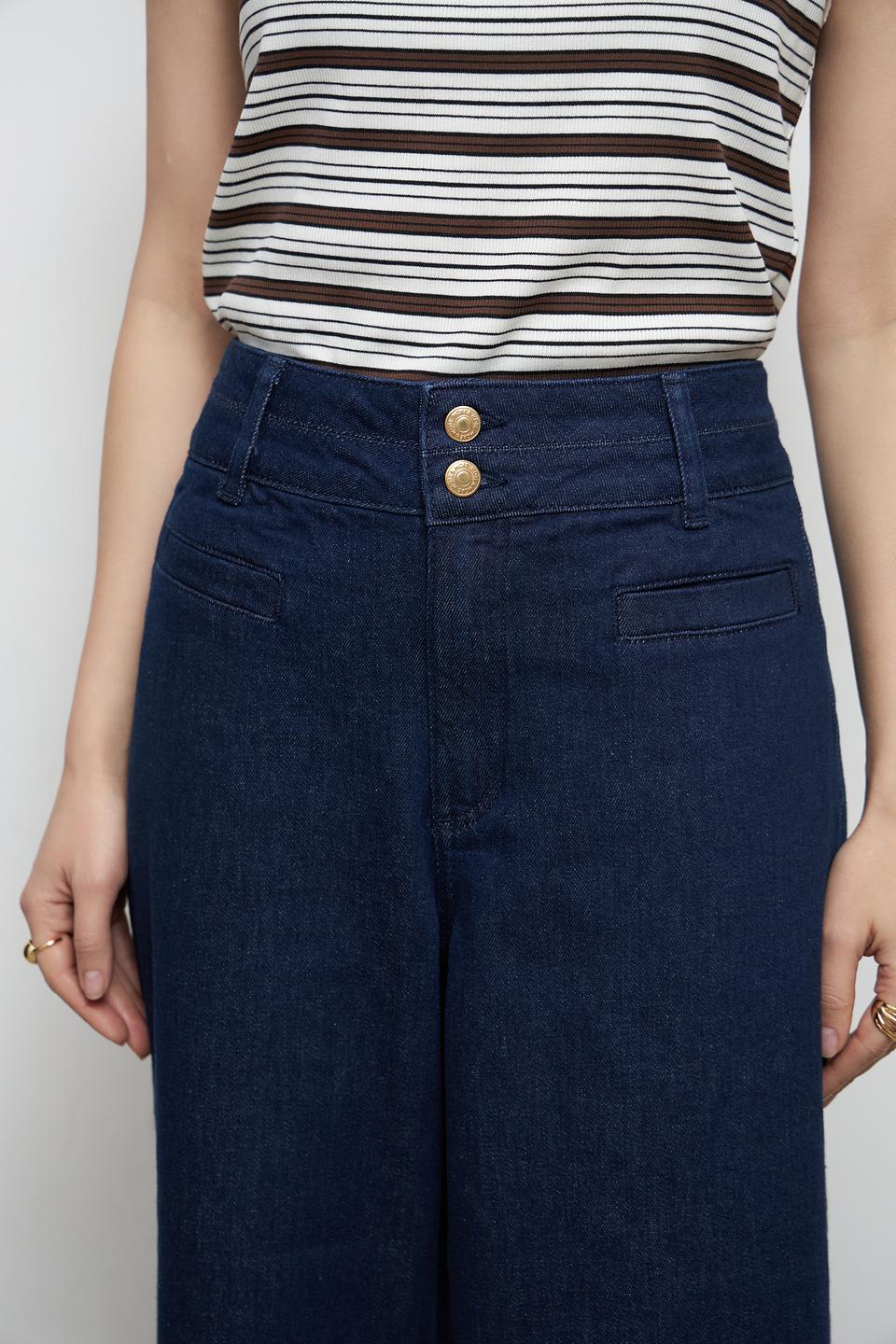 Брюки палаццо MORE and MORE синие