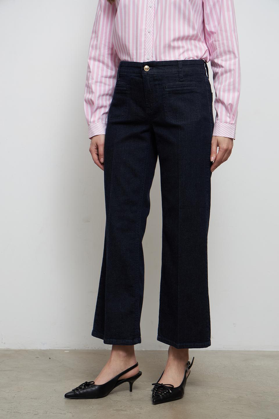 Джинсы Cambio клеш тёмно-синие