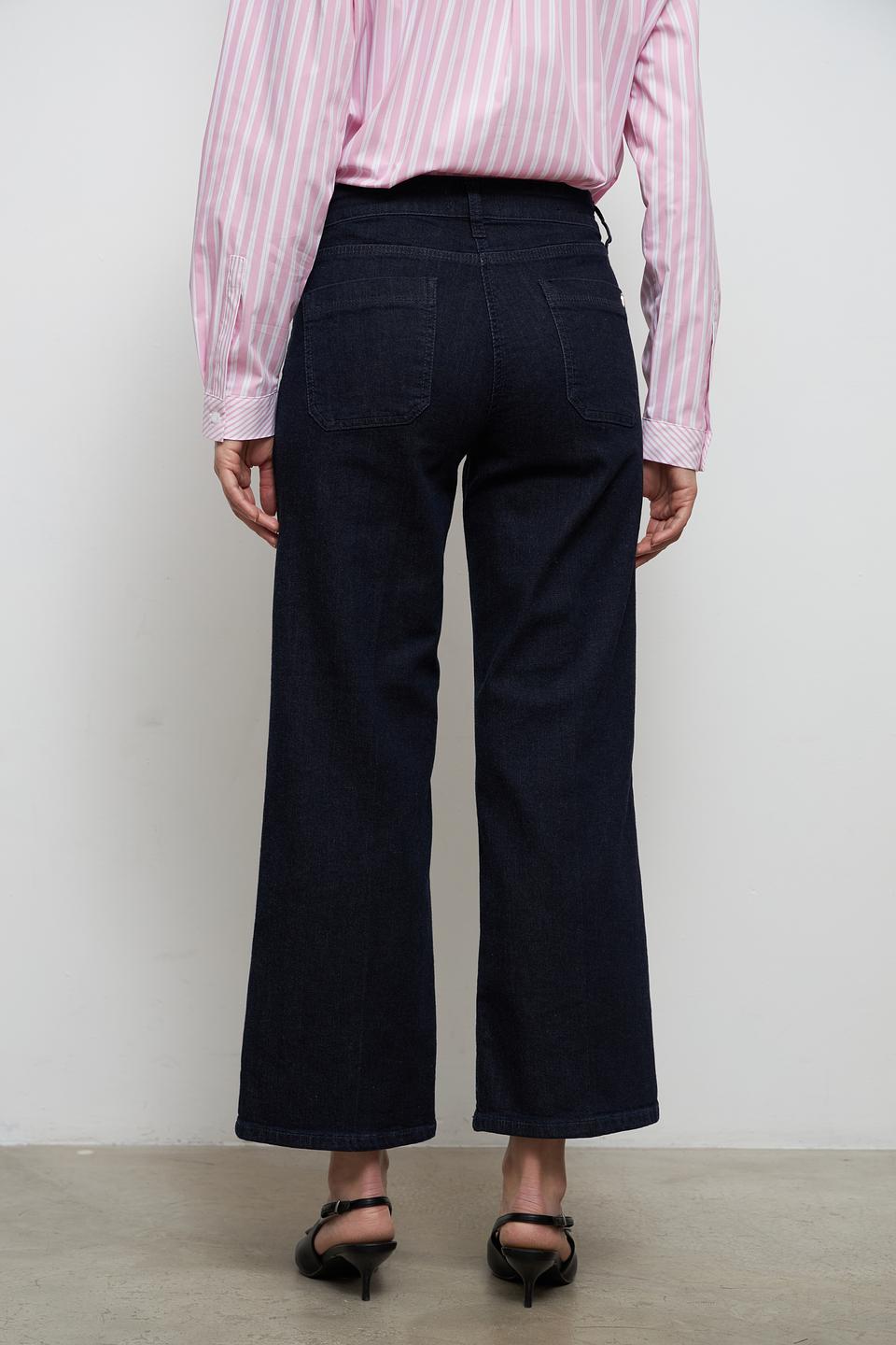 Джинсы Cambio клеш тёмно-синие