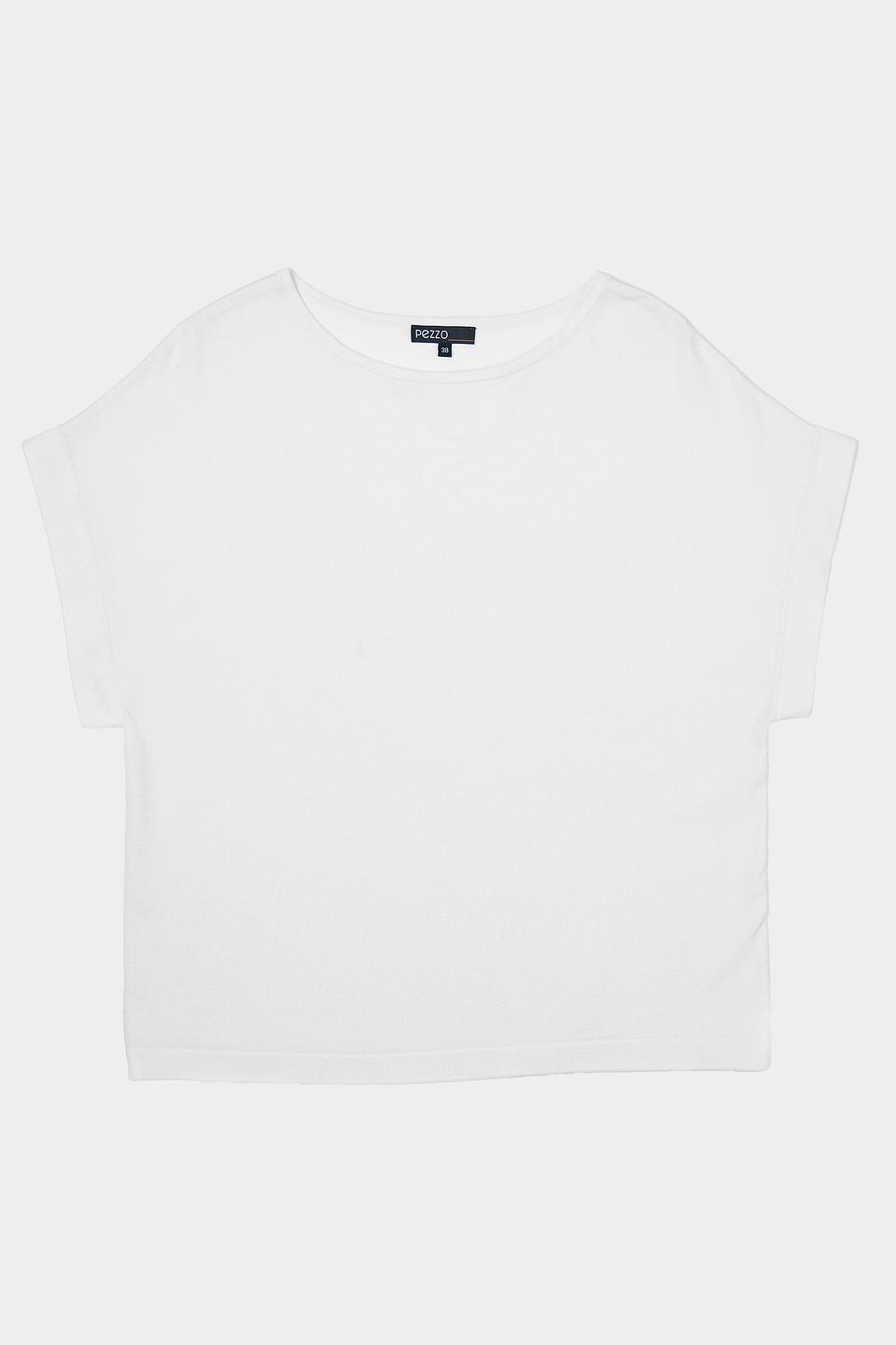 Пуловер Pezzo белый с коротким рукавом