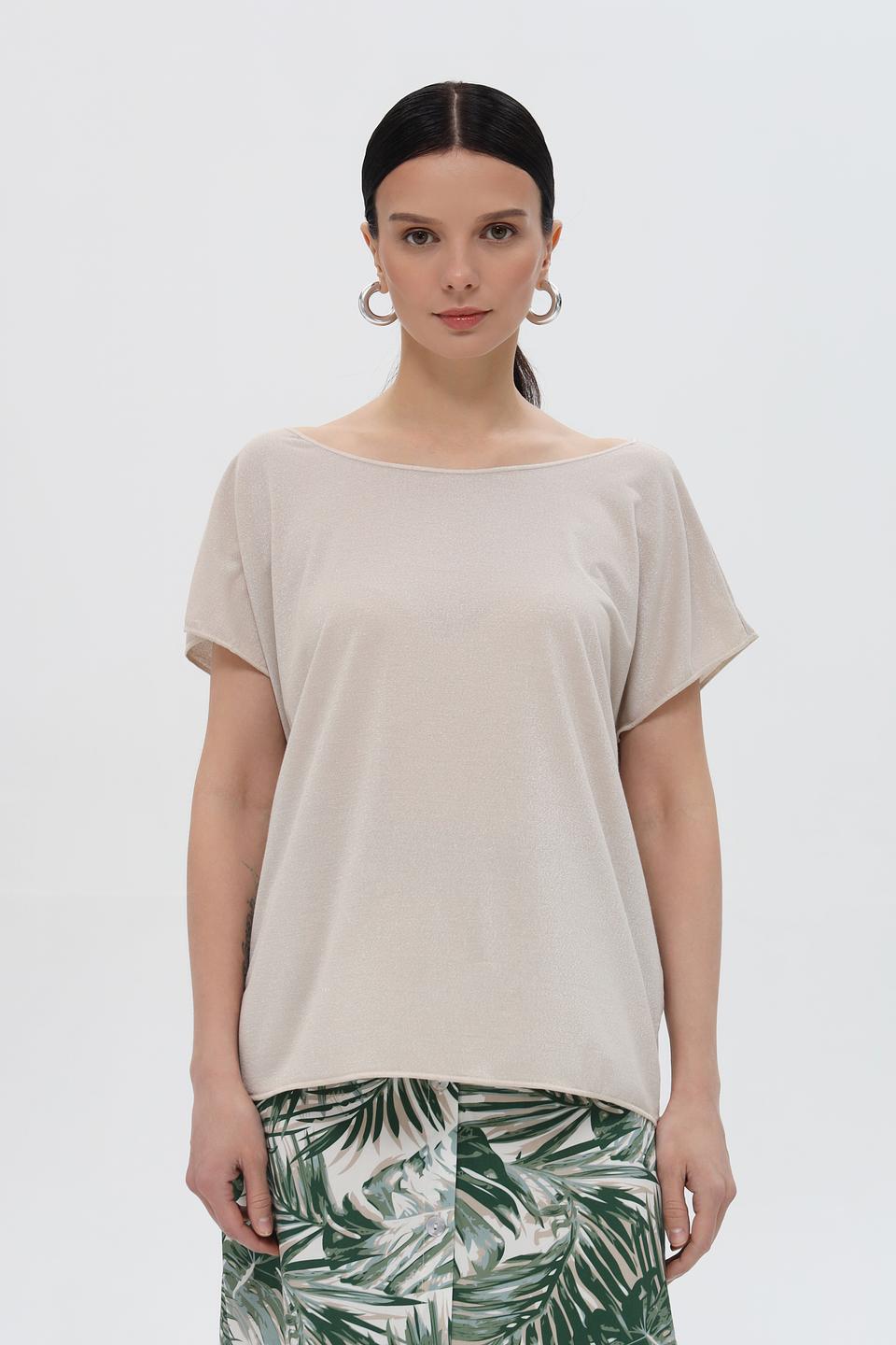 Футболка Pezzo бежевая с коротким рукавом