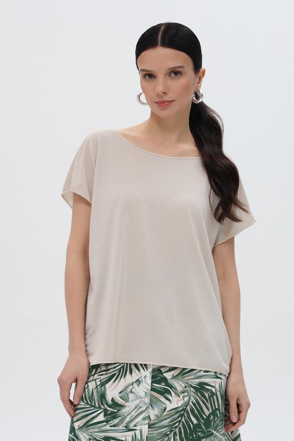 Футболка Pezzo бежевая с коротким рукавом