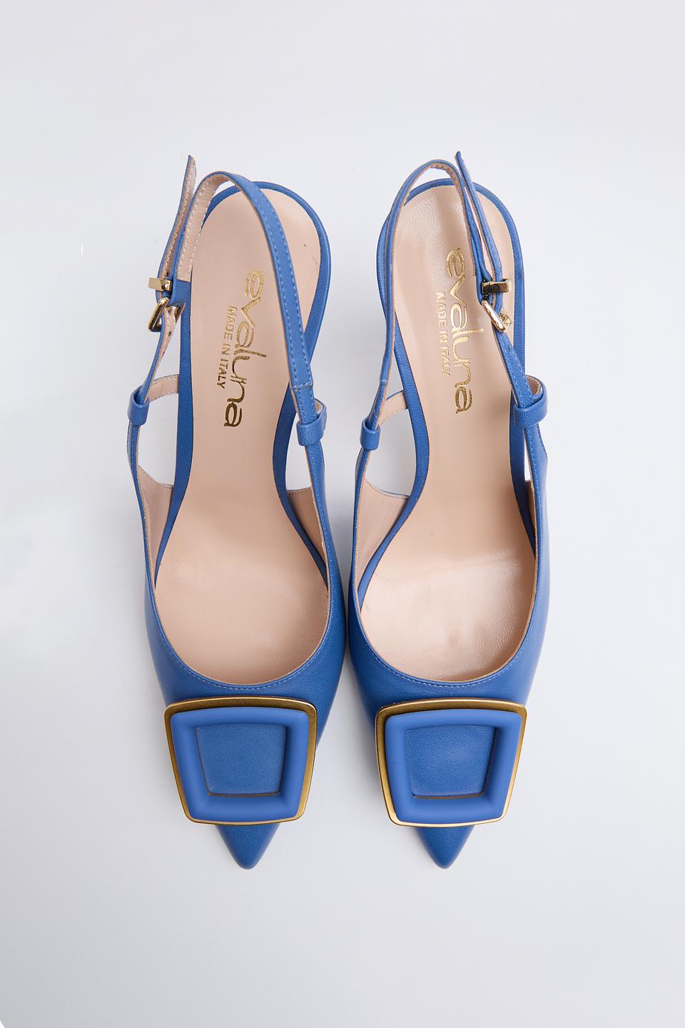 Туфли Evaluna с пряжкой синие