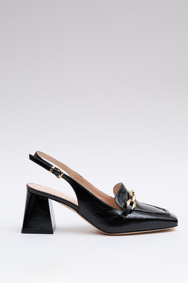 Лоферы Evaluna с цепочкой чёрные