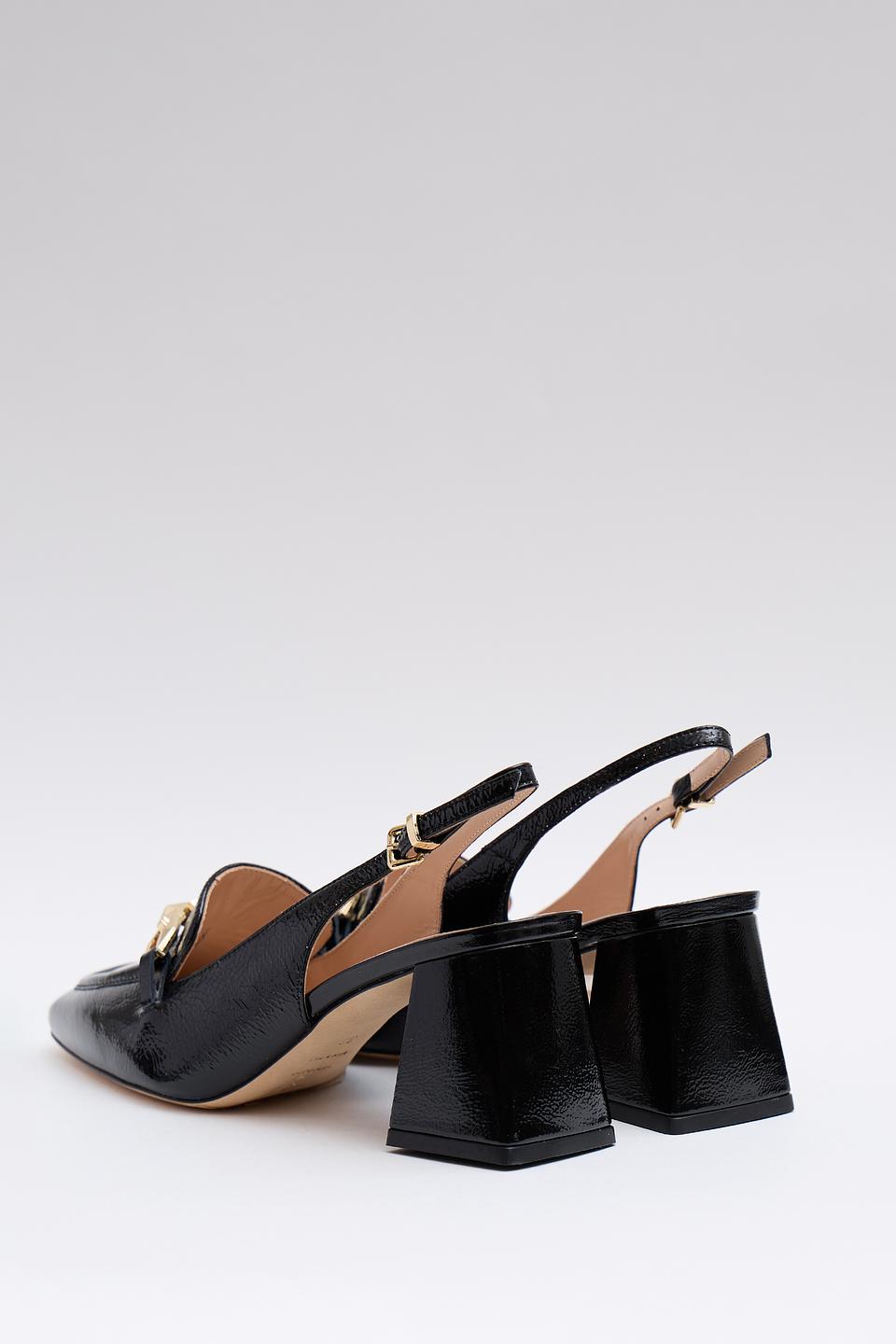 Лоферы Evaluna с цепочкой чёрные