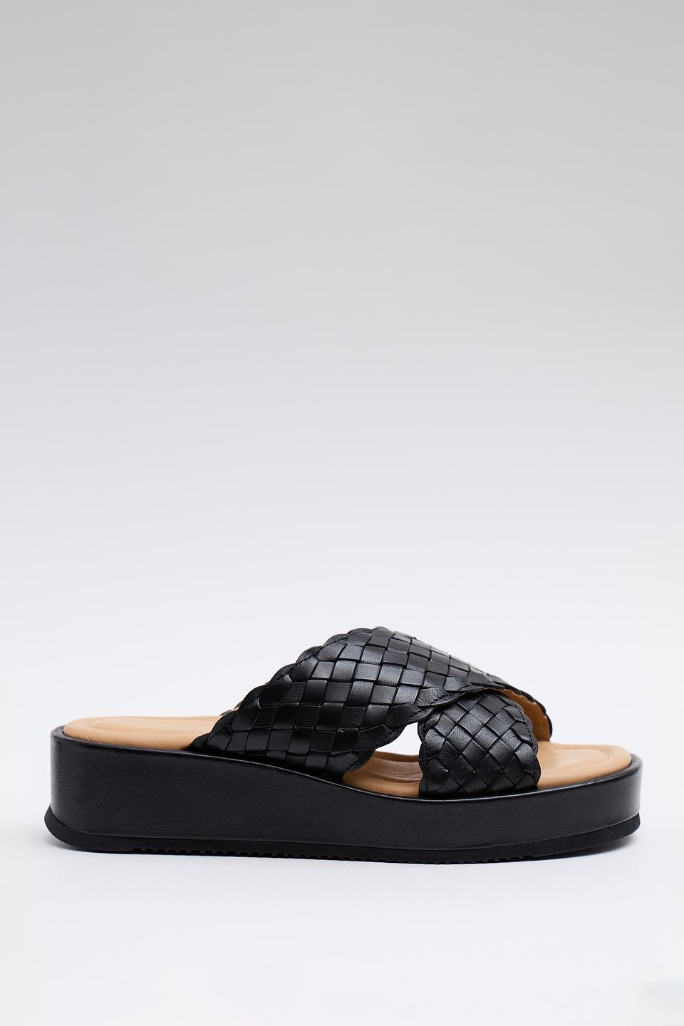 Слайдеры Unisa плетеные черные