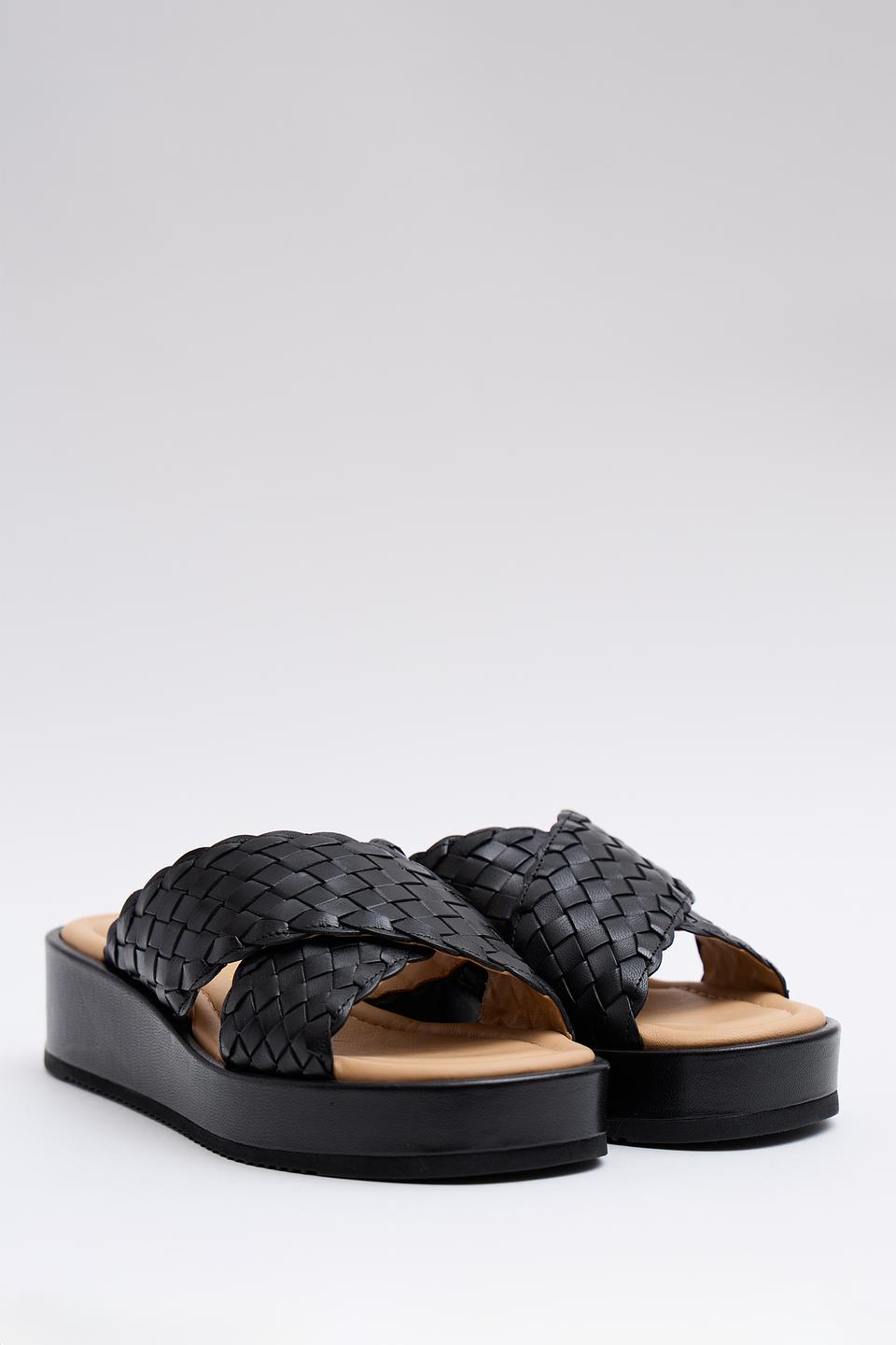 Слайдеры Unisa плетеные черные