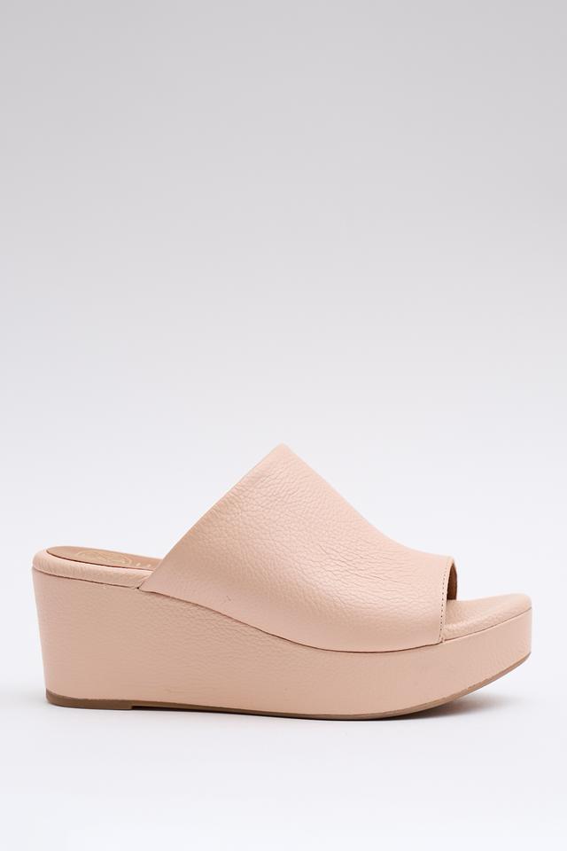 Шлепанцы Unisa на танкетке бежевые