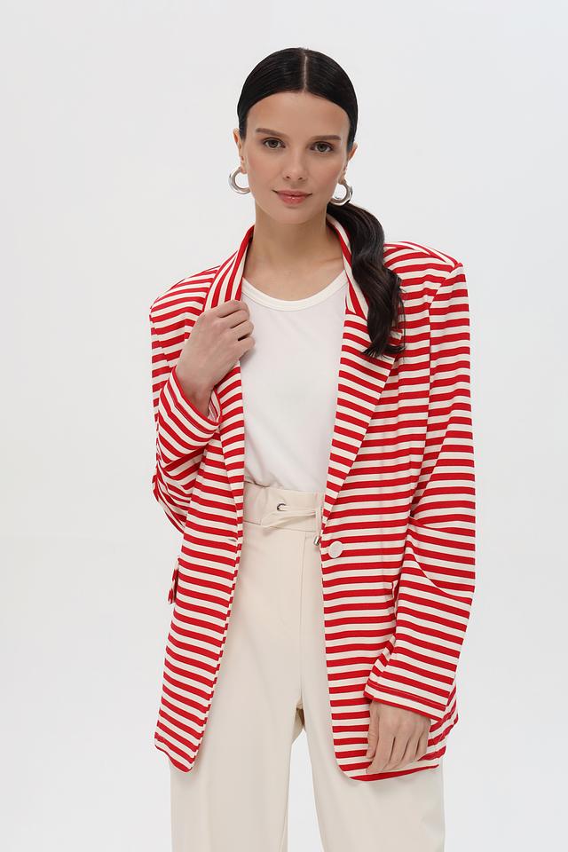 Жакет Pezzo в полоску красный