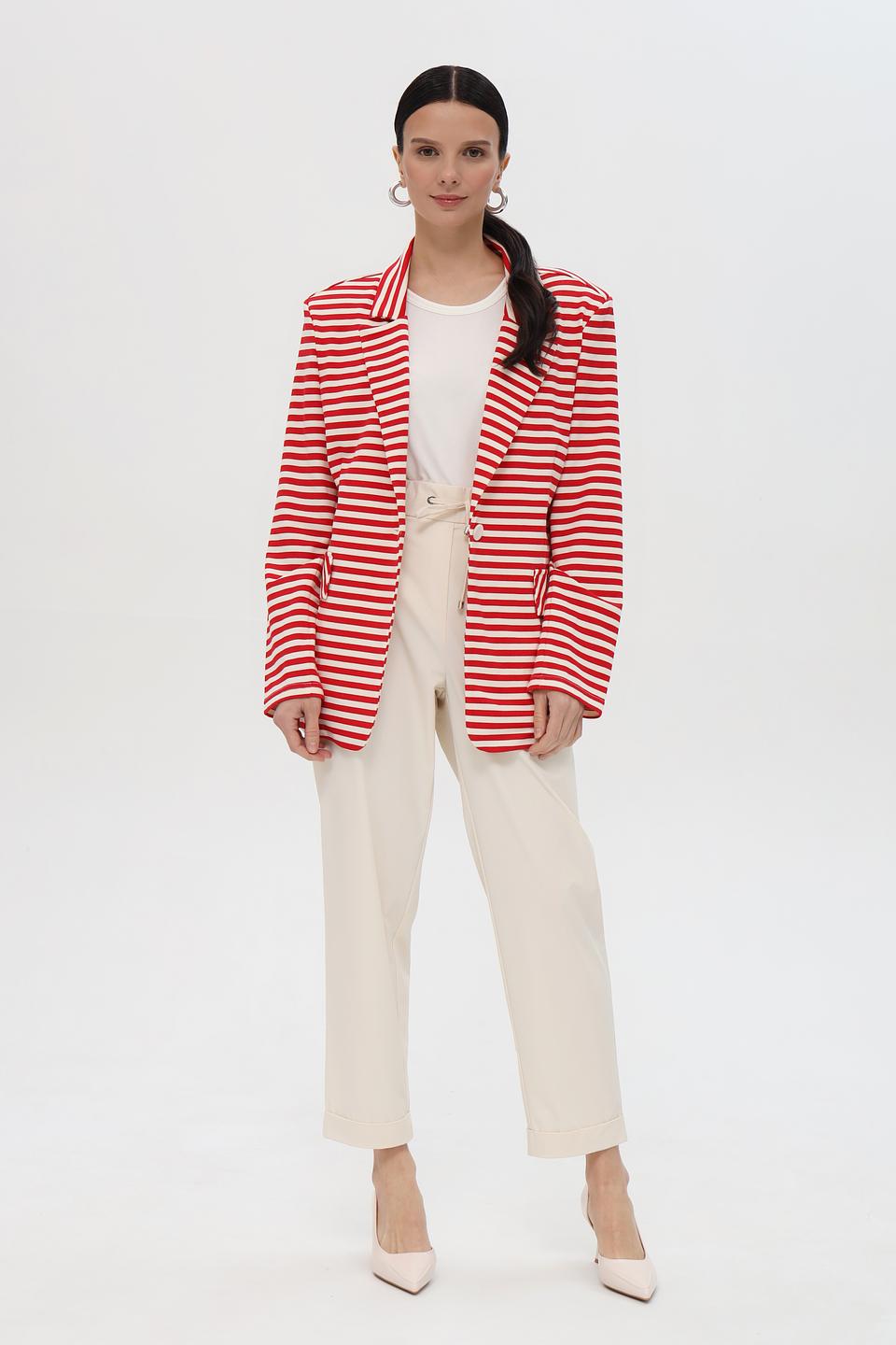 Жакет Pezzo в полоску красный