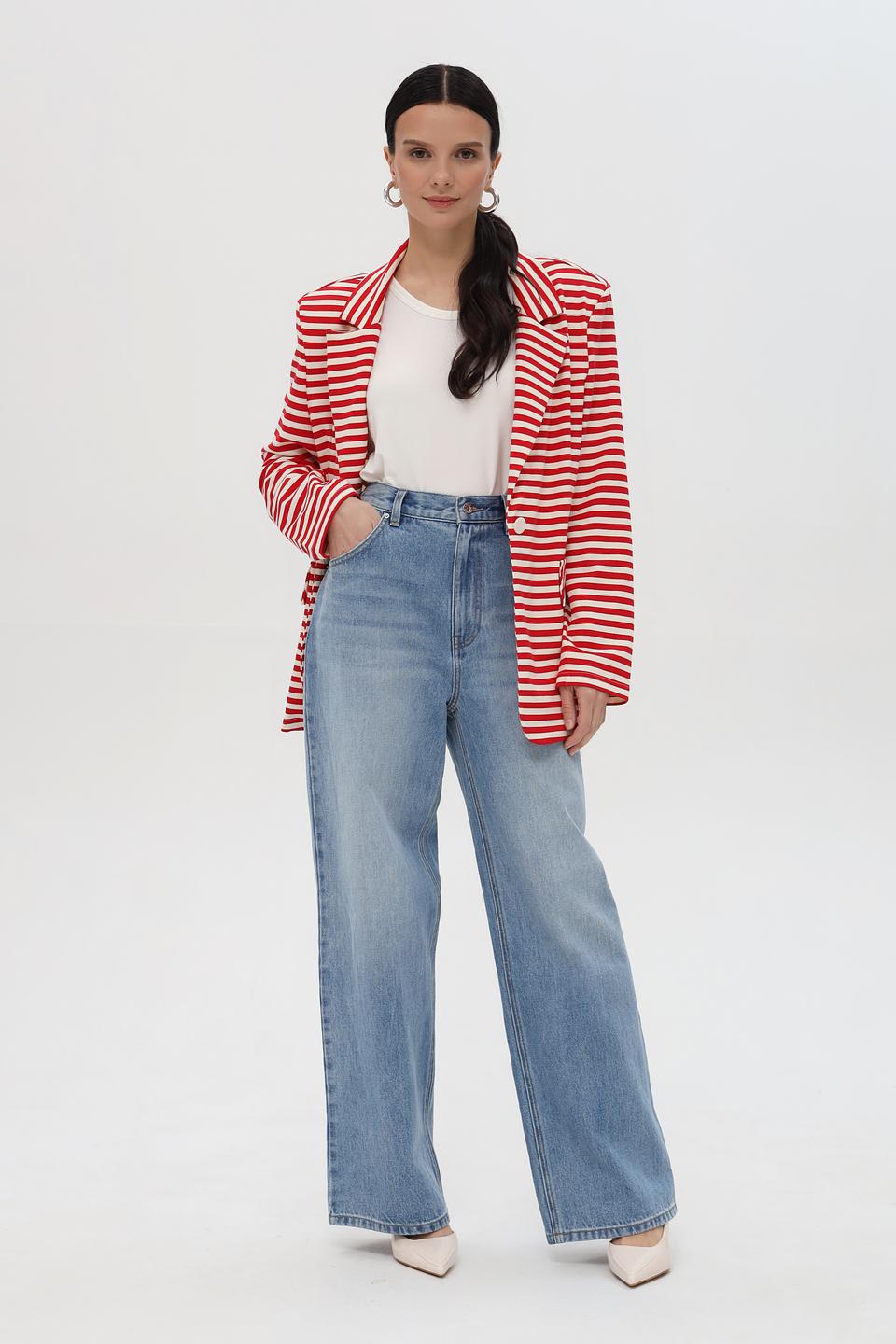 Жакет Pezzo в полоску красный