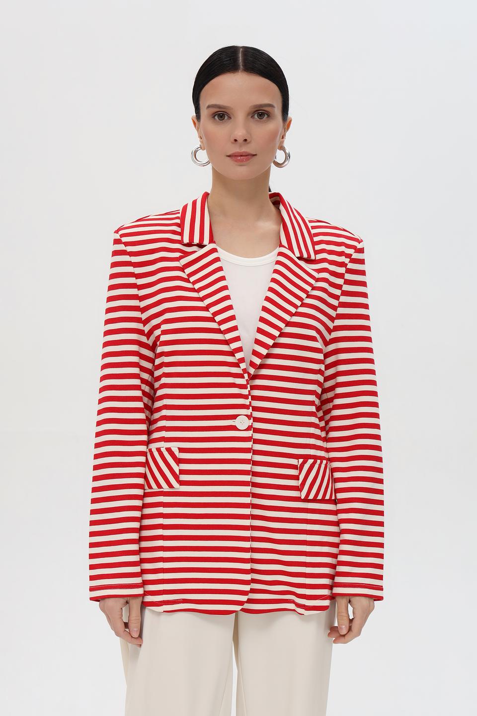 Жакет Pezzo в полоску красный